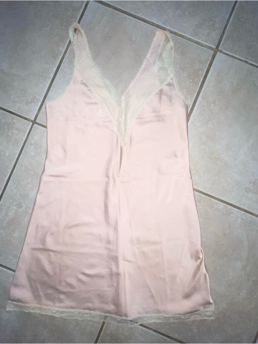 Vintage Sakowitz Lindsey Roscoe Pink/Nude Slip Dress Sz S